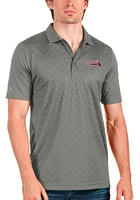 Antigua Atlanta Braves Mens Grey Spark Short Sleeve Polo