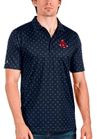 Antigua Boston Red Sox Mens Navy Blue Spark Short Sleeve Polo