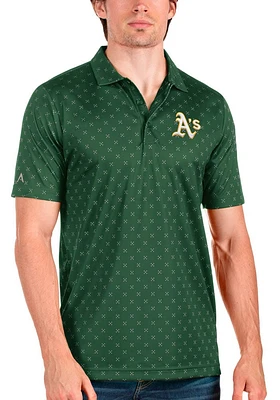 Antigua Oakland Athletics Mens Spark Short Sleeve Polo