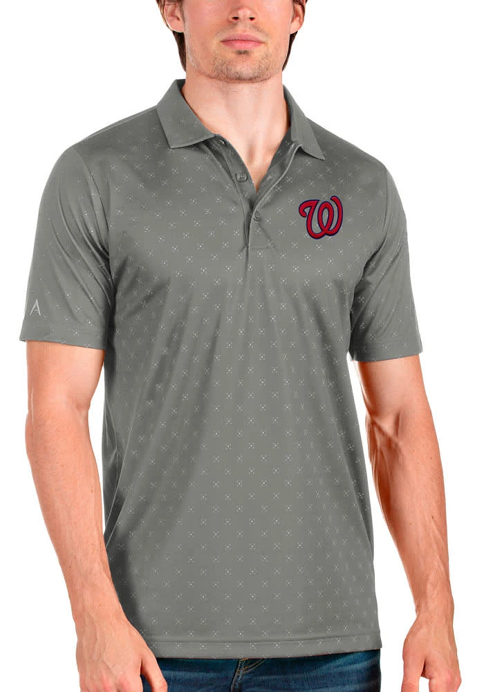 Antigua Washington Nationals Mens Spark Short Sleeve Polo
