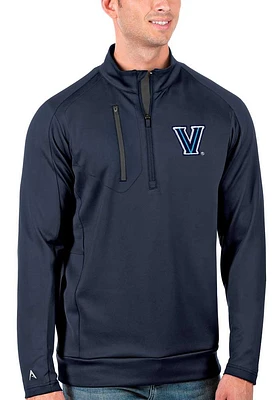 Antigua Villanova Wildcats Mens Navy Blue Generation Long Sleeve Qtr Zip Pullover