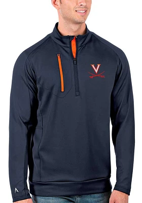 Antigua Virginia Cavaliers Mens Navy Blue Generation Long Sleeve Qtr Zip Pullover
