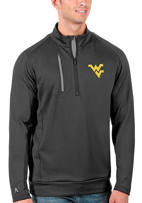Antigua West Virginia Mountaineers Mens Generation Long Sleeve Qtr Zip Pullover