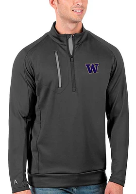 Mens Washington Huskies Antigua Generation Qtr Zip Pullover