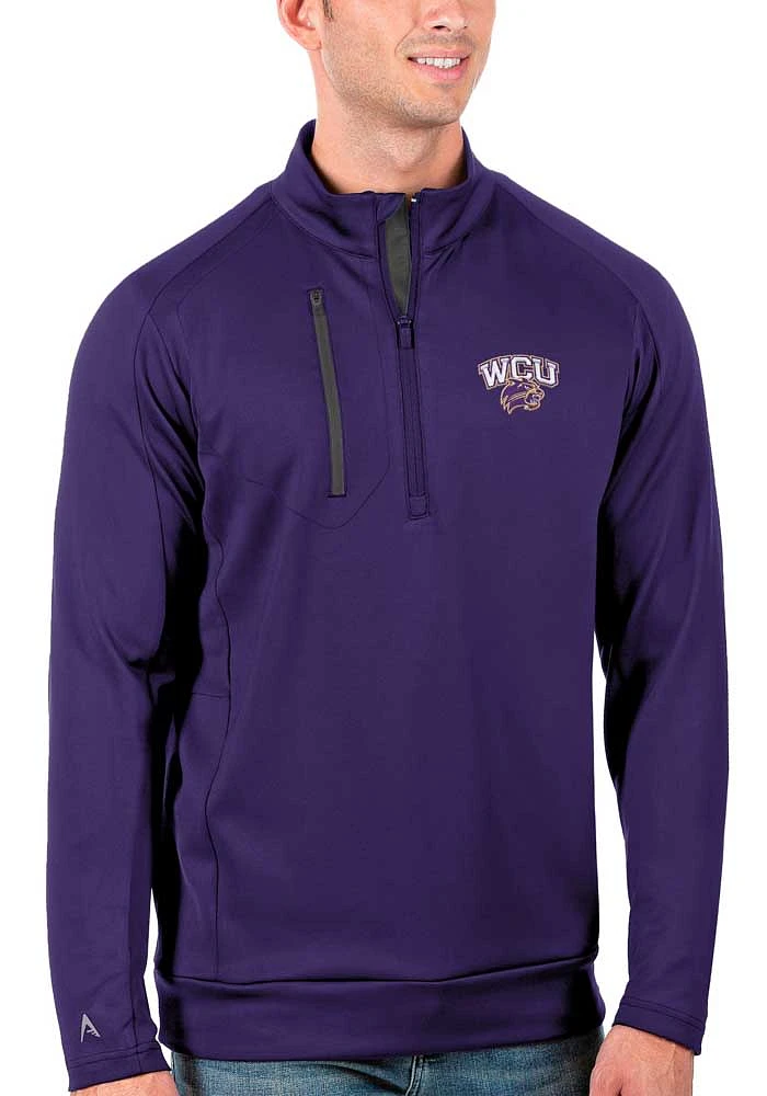Antigua Western Carolina Mens Generation Long Sleeve Qtr Zip Pullover
