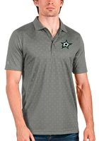 Antigua Dallas Stars Mens Grey Spark Short Sleeve Polo