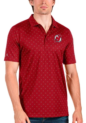 Antigua New Jersey Devils Mens Spark Short Sleeve Polo