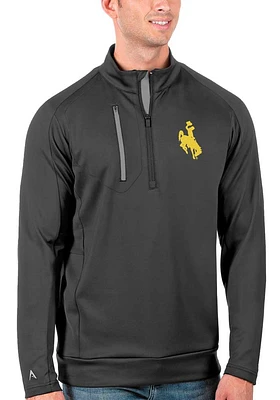 Antigua Wyoming Cowboys Mens Generation Long Sleeve Qtr Zip Pullover