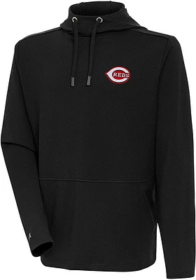 Antigua Cincinnati Reds Mens  Honeycomb Long Sleeve Hoodie