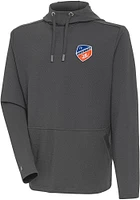 Antigua FC Cincinnati Mens Grey Honeycomb Long Sleeve Hoodie