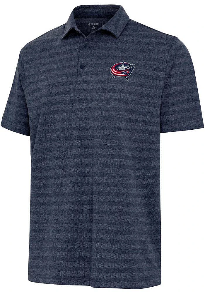 Antigua Columbus Blue Jackets Mens Navy Urge Short Sleeve Polo