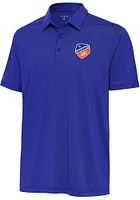 Antigua FC Cincinnati Mens Blue Whirl Short Sleeve Polo