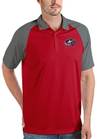 Antigua Columbus Blue Jackets Mens Red Nova Short Sleeve Polo