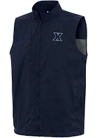 Antigua Xavier Musketeers Mens Navy Blue Brisk Sleeveless Jacket