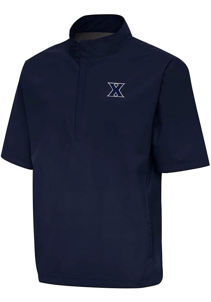 Antigua Xavier Musketeers Mens Navy Blue Brisk Short Sleeve Jacket