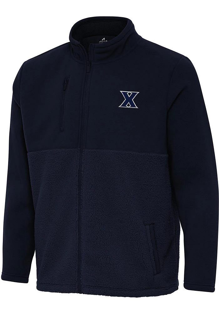 Antigua Xavier Musketeers Mens Navy Blue Daily Fused Medium Weight Jacket