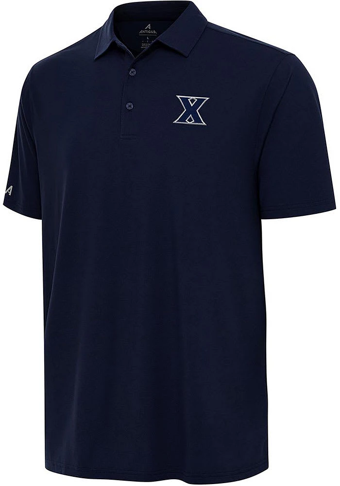 Antigua Xavier Musketeers Mens Navy Blue Era Short Sleeve Polo