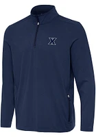 Antigua Xavier Musketeers Mens Navy Blue Perilous Long Sleeve Qtr Zip Pullover