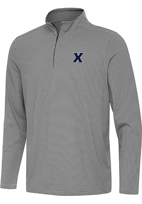 Antigua Xavier Musketeers Mens Twine Long Sleeve Qtr Zip Pullover