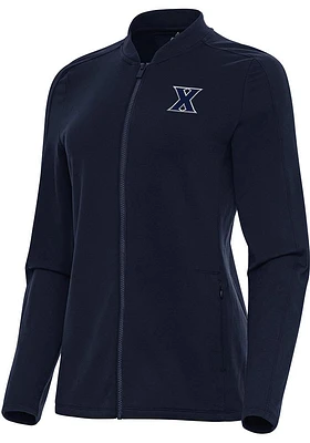 Antigua Xavier Musketeers Womens Navy Blue Continual Light Weight Jacket