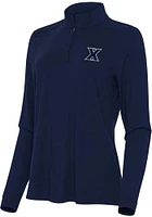 Antigua Xavier Musketeers Womens Navy Blue Intent Qtr Zip