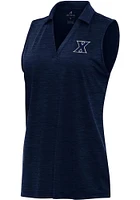 Antigua Xavier Musketeers Womens Navy Blue Layout Polo Shirt