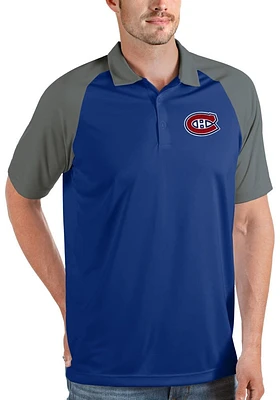 Antigua Montreal Canadiens Mens Nova Short Sleeve Polo