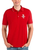 Antigua Houston Rockets Mens Red Affluent Short Sleeve Polo