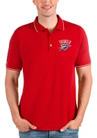 Antigua Oklahoma City Thunder Mens Red Affluent Short Sleeve Polo