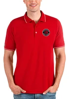 Antigua Toronto Raptors Mens Red Affluent Short Sleeve Polo
