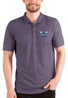 Antigua Charlotte Hornets Mens Purple Esteem Short Sleeve Polo