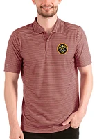 Antigua Denver Nuggets Mens Red Esteem Short Sleeve Polo