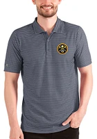 Antigua Denver Nuggets Mens Navy Blue Esteem Short Sleeve Polo