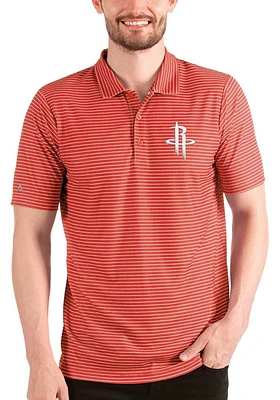 Antigua Houston Rockets Mens Red Esteem Short Sleeve Polo