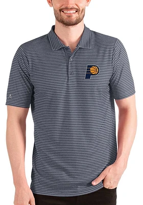 Antigua Indiana Pacers Mens Navy Blue Esteem Short Sleeve Polo