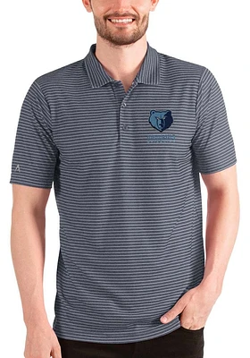 Antigua Memphis Grizzlies Mens Navy Blue Esteem Short Sleeve Polo