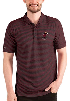 Antigua Miami Heat Mens Black Esteem Short Sleeve Polo