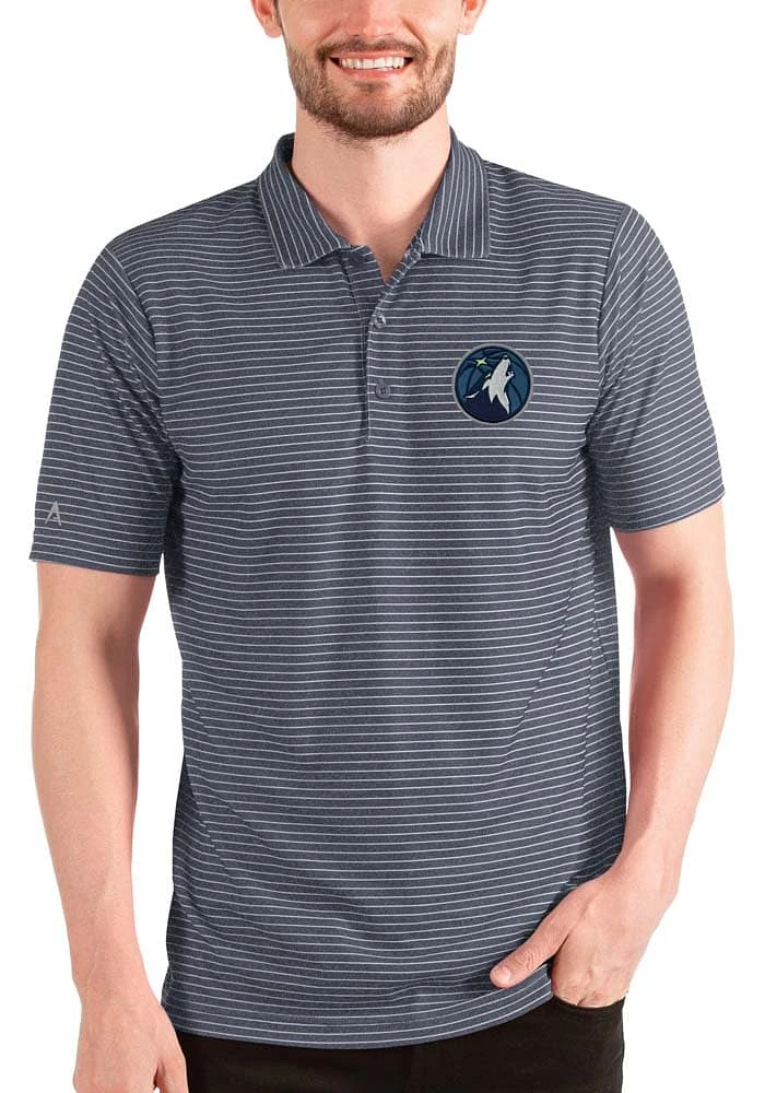 Antigua Minnesota Timberwolves Mens Navy Blue Esteem Short Sleeve Polo