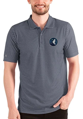 Antigua Minnesota Timberwolves Mens Navy Blue Esteem Short Sleeve Polo
