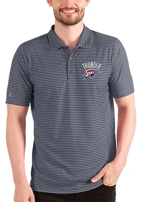 Antigua Oklahoma City Thunder Mens Navy Blue Esteem Short Sleeve Polo