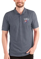 Antigua Oklahoma City Thunder Mens Navy Blue Esteem Short Sleeve Polo