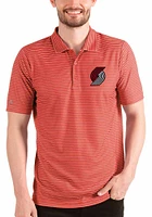 Antigua Portland Trail Blazers Mens Red Esteem Short Sleeve Polo