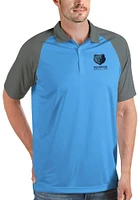 Antigua Memphis Grizzlies Mens Blue Nova Short Sleeve Polo