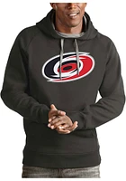 Antigua Carolina Hurricanes Mens Charcoal Full Front Victory Long Sleeve Hoodie