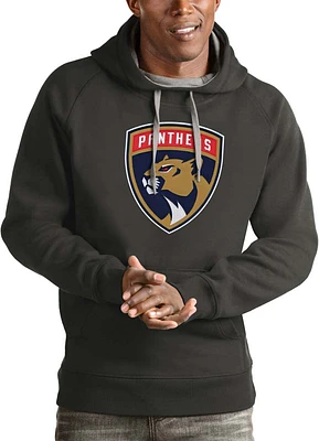 Antigua Florida Panthers Mens Charcoal Full Front Victory Long Sleeve Hoodie