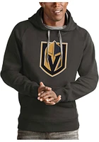 Antigua Vegas Golden Knights Mens Charcoal Full Front Victory Long Sleeve Hoodie