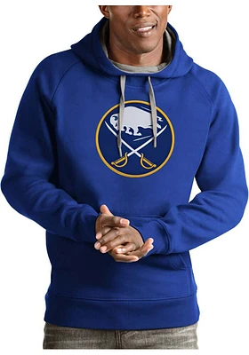 Antigua Buffalo Sabres Mens Blue Victory Design Long Sleeve Hoodie