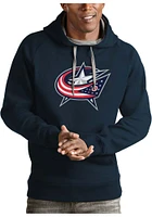 Antigua Columbus Blue Jackets Mens Navy Full Front Victory Long Sleeve Hoodie