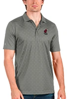 Antigua Miami Heat Mens Grey Spark Short Sleeve Polo