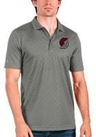 Antigua Portland Trail Blazers Mens Grey Spark Short Sleeve Polo